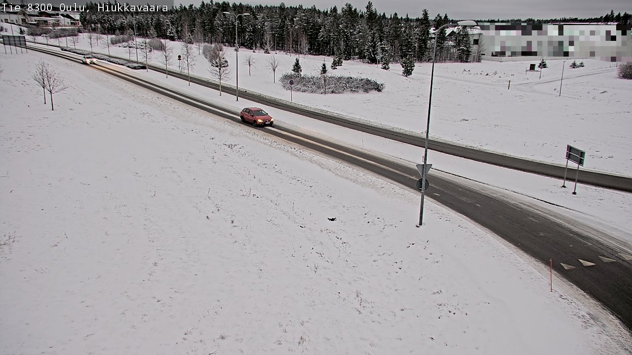 Weather Camera Image väg 8300 Oulu Hiukkavaara, Oulu, Pohjois-Pohjanmaa