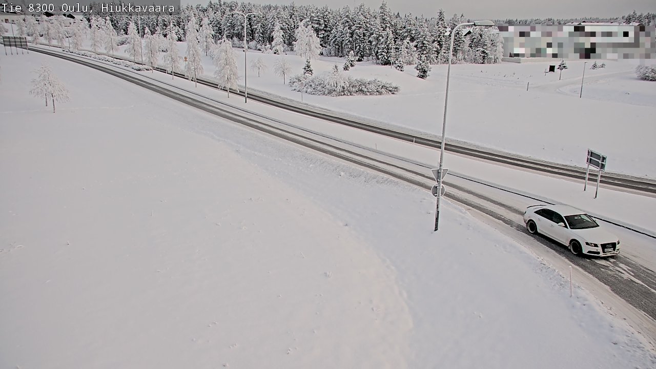 Weather Camera Image road 8300 Oulu Hiukkavaara, Oulu, Pohjois-Pohjanmaa