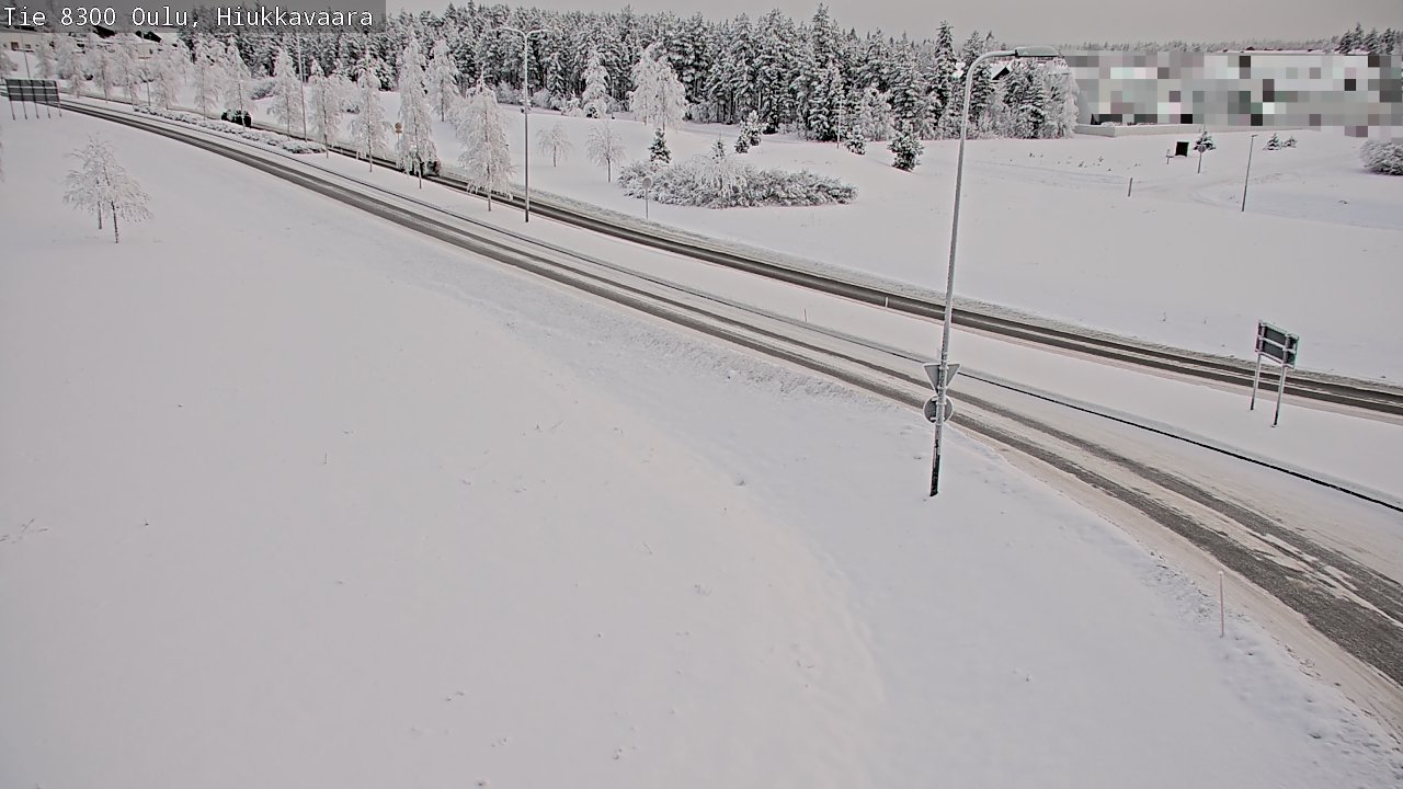 Weather Camera Image road 8300 Oulu Hiukkavaara, Oulu, Pohjois-Pohjanmaa