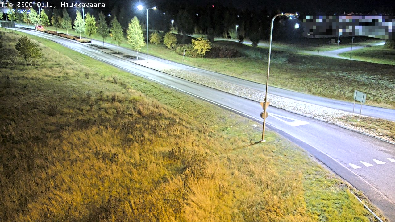 Weather Camera Image väg 8300 Oulu Hiukkavaara, Oulu, Pohjois-Pohjanmaa