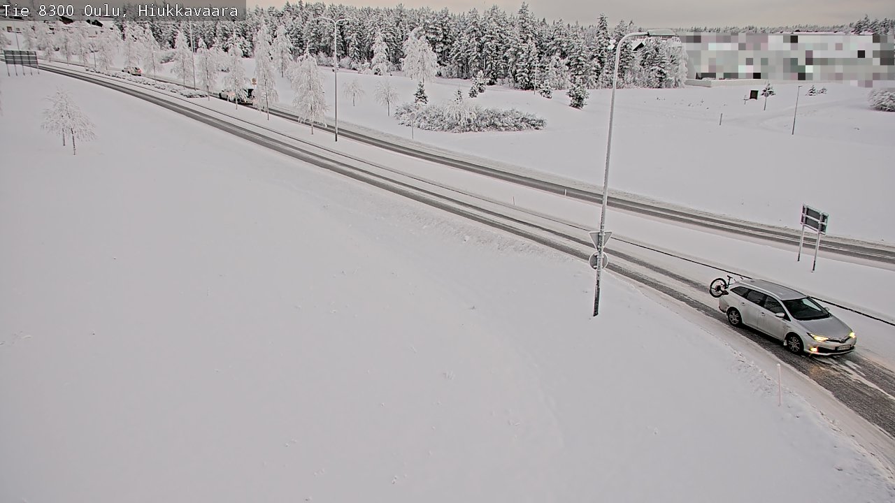 Weather Camera Image road 8300 Oulu Hiukkavaara, Oulu, Pohjois-Pohjanmaa