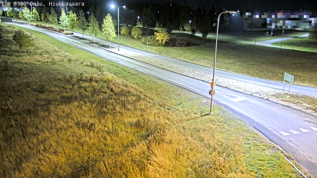 Weather Camera Image väg 8300 Oulu Hiukkavaara, Oulu, Pohjois-Pohjanmaa