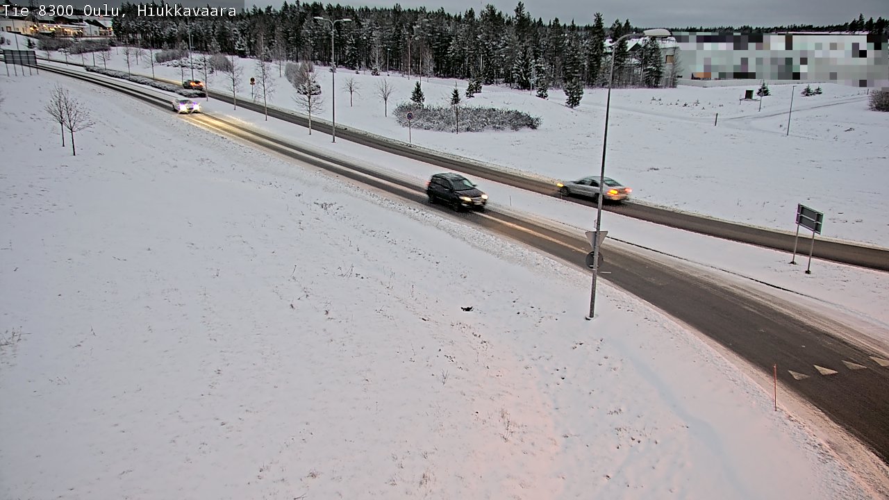 Weather Camera Image väg 8300 Oulu Hiukkavaara, Oulu, Pohjois-Pohjanmaa