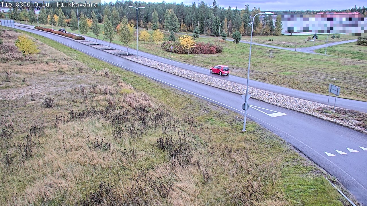 Weather Camera Image väg 8300 Oulu Hiukkavaara, Oulu, Pohjois-Pohjanmaa