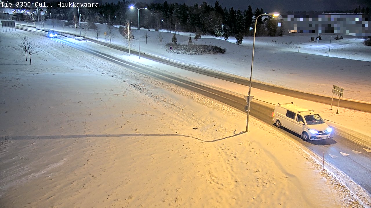 Weather Camera Image väg 8300 Oulu Hiukkavaara, Oulu, Pohjois-Pohjanmaa