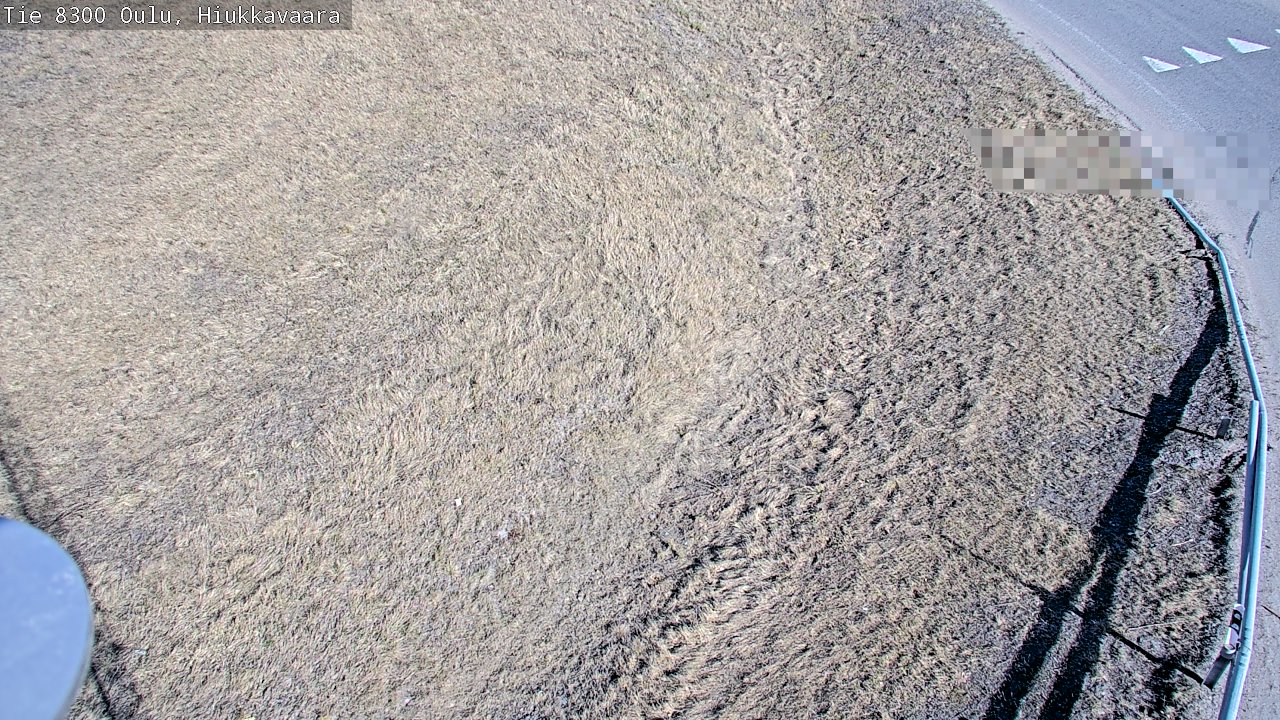 Weather Camera Image väg 8300 Oulu Hiukkavaara, Oulu, Pohjois-Pohjanmaa