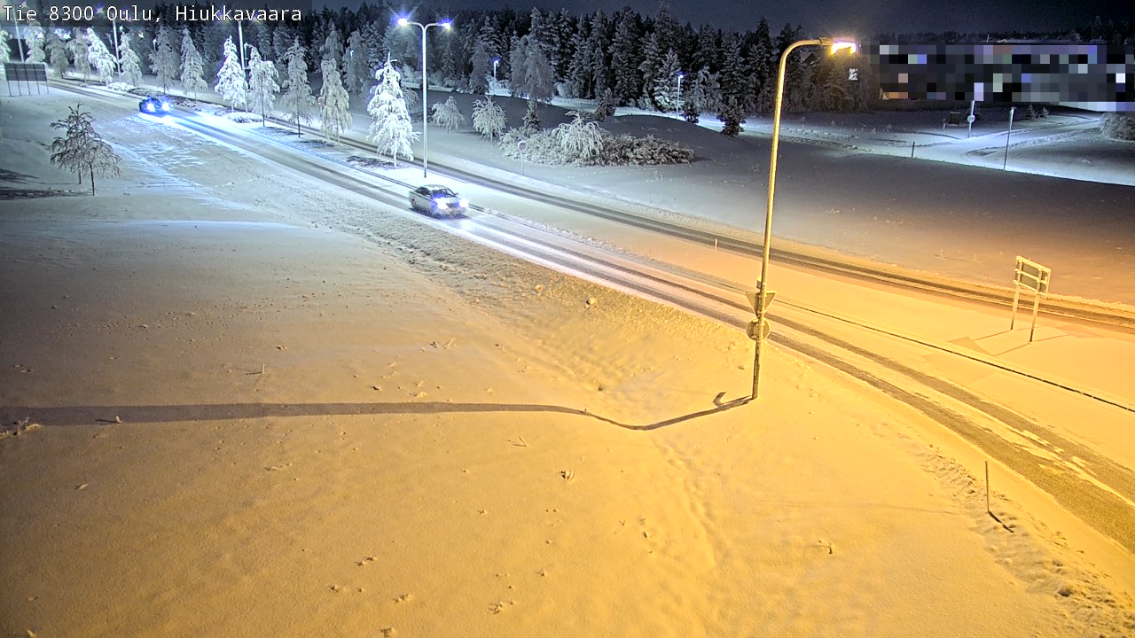 Weather Camera Image road 8300 Oulu Hiukkavaara, Oulu, Pohjois-Pohjanmaa