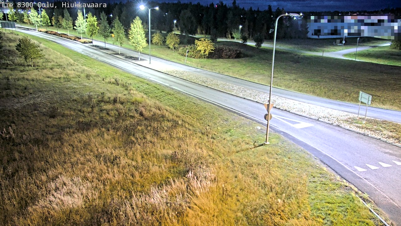 Weather Camera Image väg 8300 Oulu Hiukkavaara, Oulu, Pohjois-Pohjanmaa