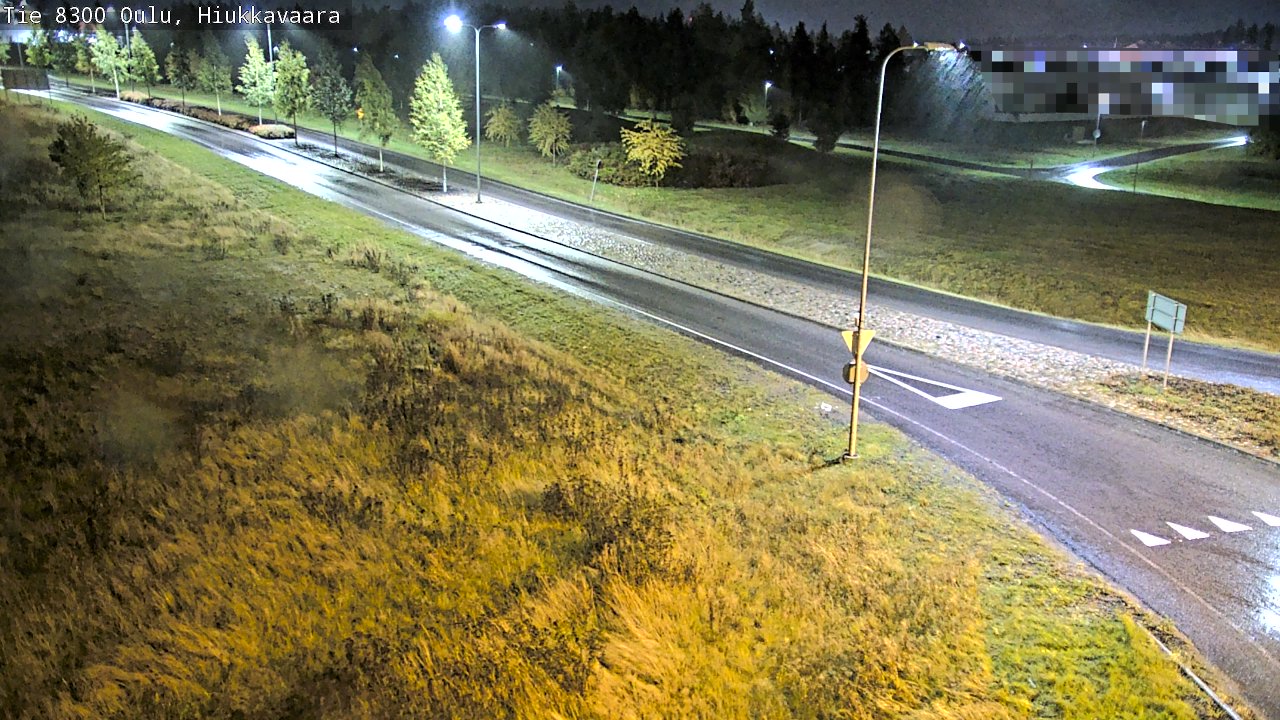 Weather Camera Image väg 8300 Oulu Hiukkavaara, Oulu, Pohjois-Pohjanmaa