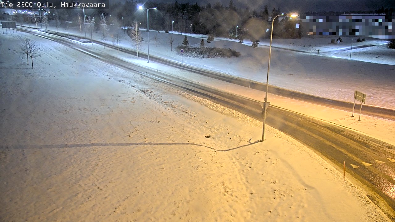 Weather Camera Image väg 8300 Oulu Hiukkavaara, Oulu, Pohjois-Pohjanmaa