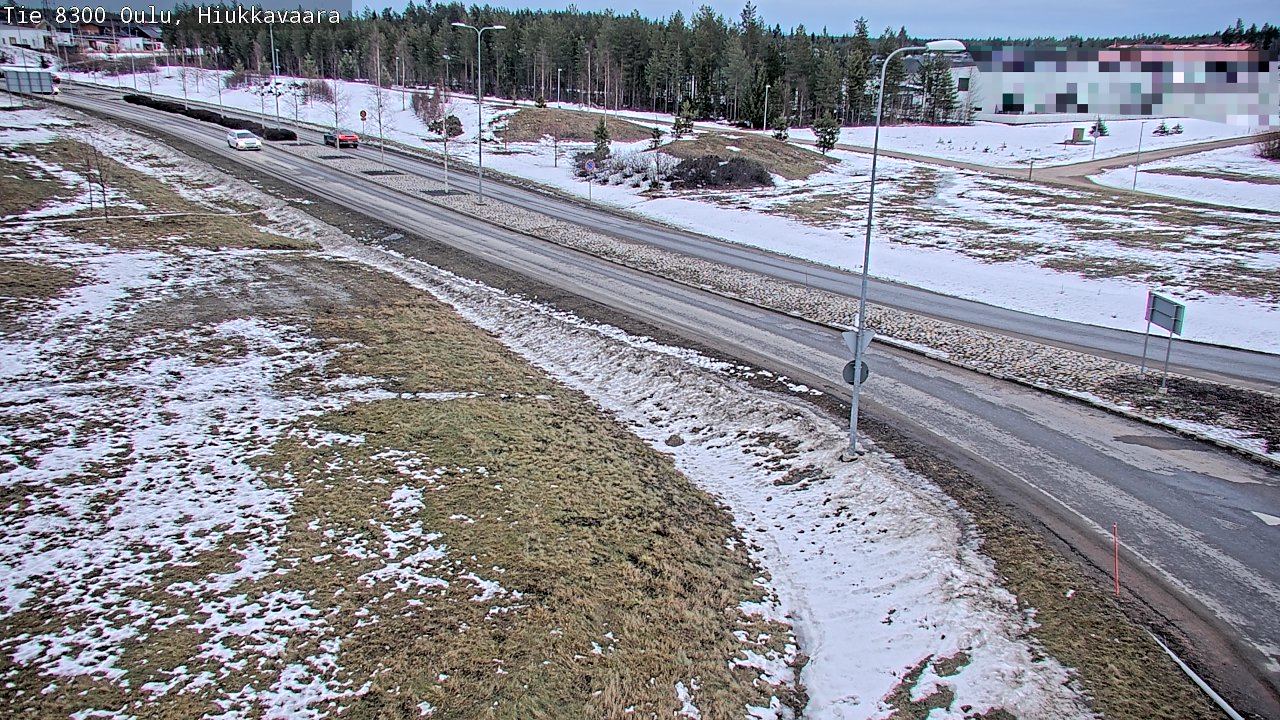Weather Camera Image väg 8300 Oulu Hiukkavaara, Oulu, Pohjois-Pohjanmaa