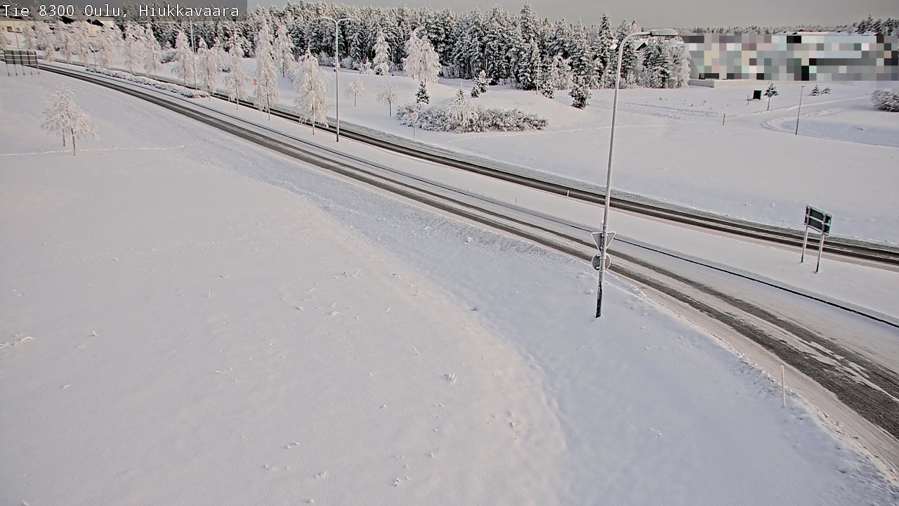 Weather Camera Image road 8300 Oulu Hiukkavaara, Oulu, Pohjois-Pohjanmaa