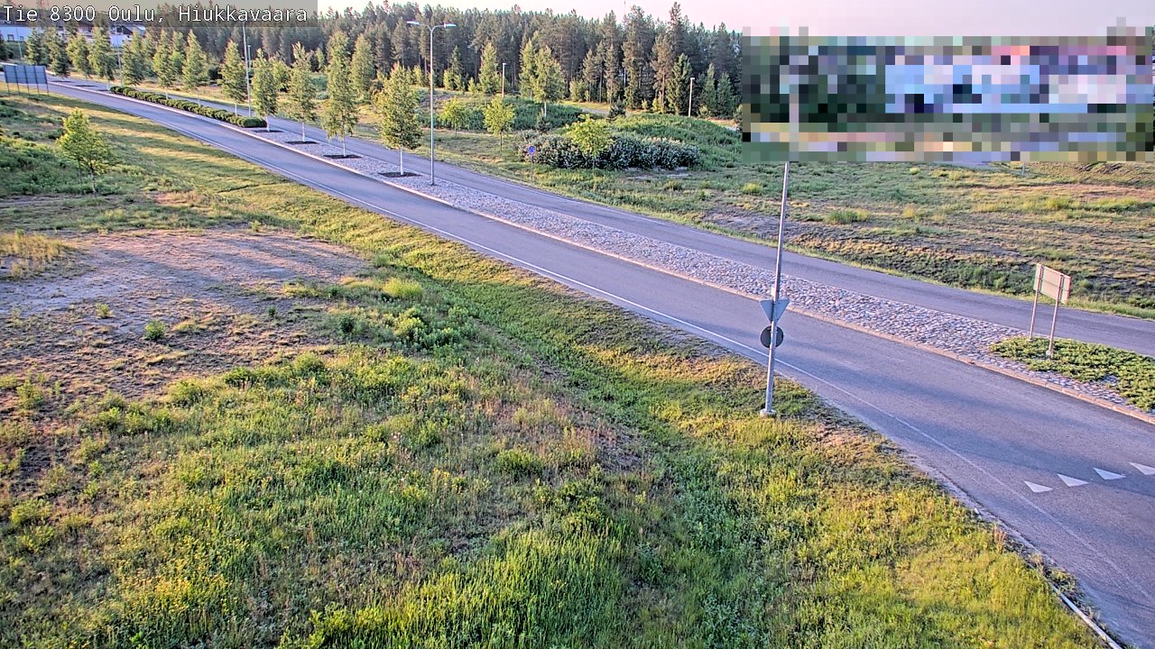 Weather Camera Image road 8300 Oulu Hiukkavaara, Oulu, Pohjois-Pohjanmaa