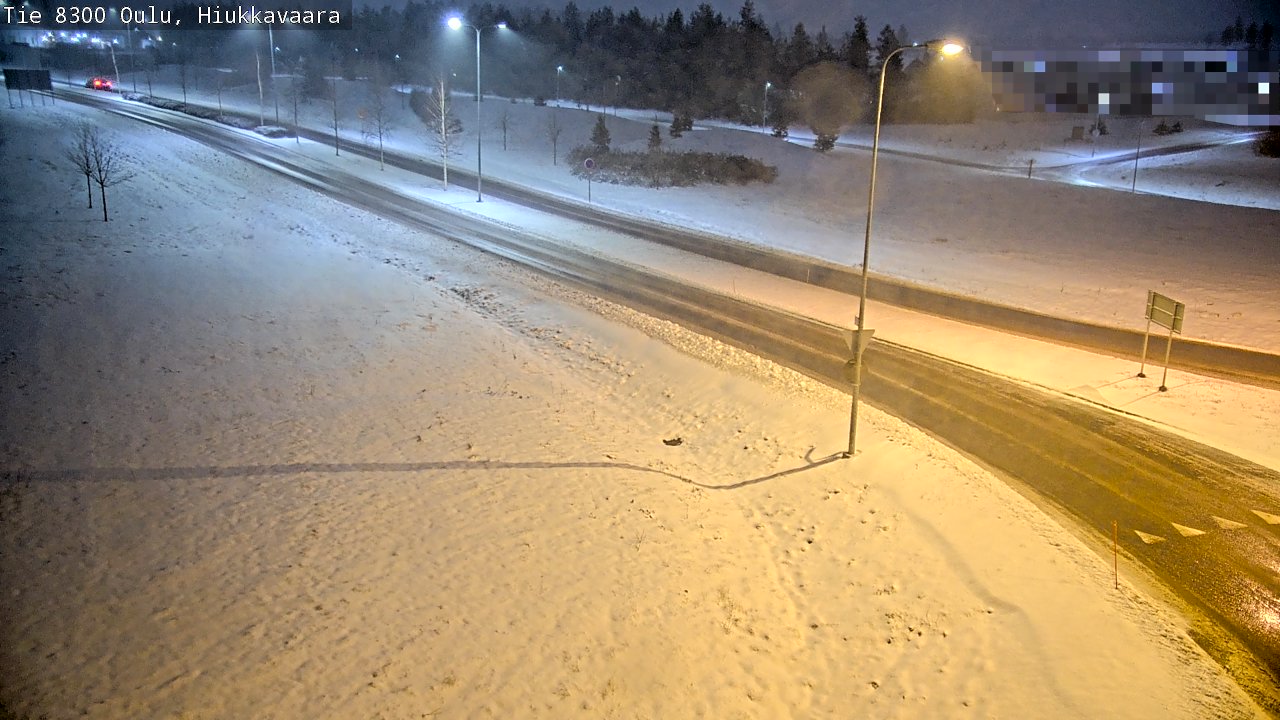 Weather Camera Image väg 8300 Oulu Hiukkavaara, Oulu, Pohjois-Pohjanmaa