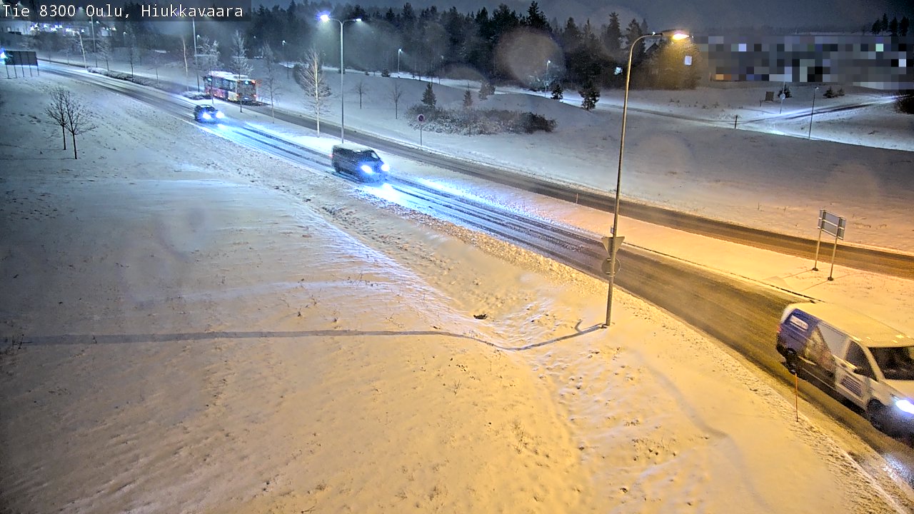 Weather Camera Image väg 8300 Oulu Hiukkavaara, Oulu, Pohjois-Pohjanmaa