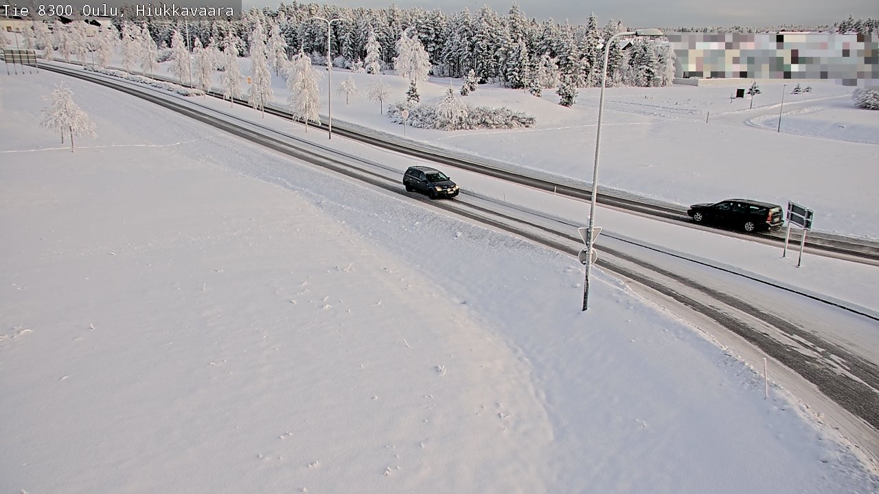 Weather Camera Image road 8300 Oulu Hiukkavaara, Oulu, Pohjois-Pohjanmaa