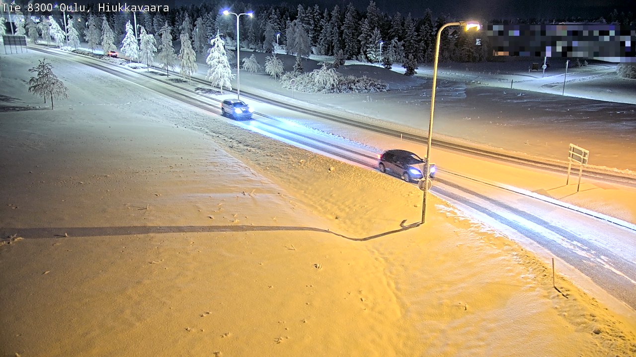 Weather Camera Image road 8300 Oulu Hiukkavaara, Oulu, Pohjois-Pohjanmaa