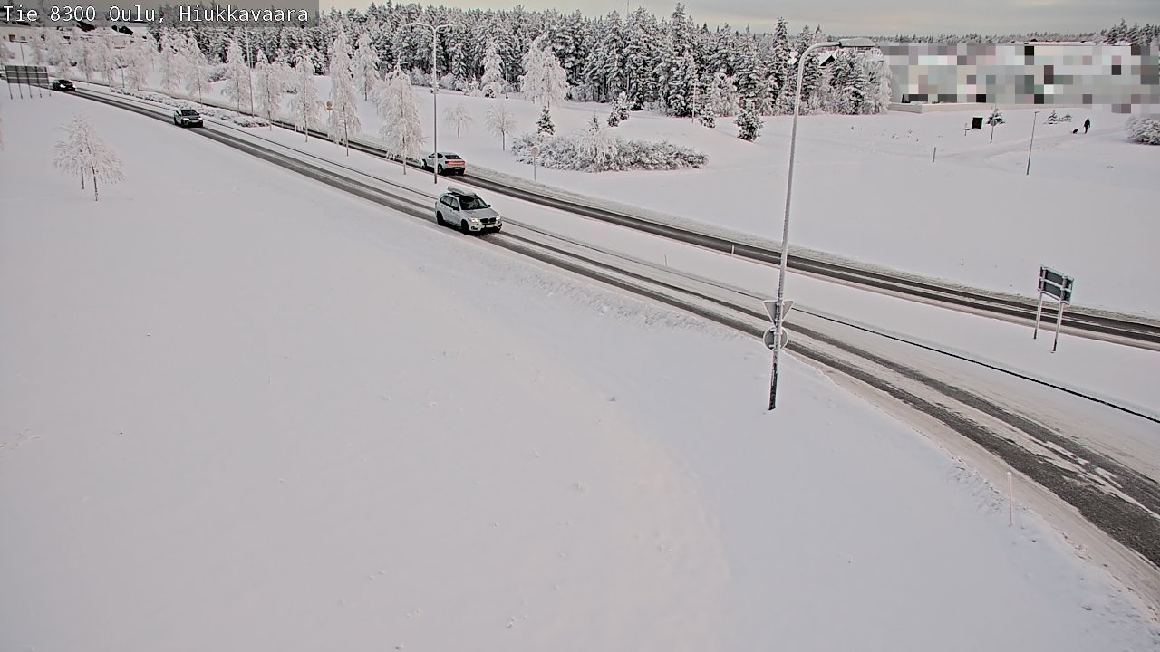 Weather Camera Image road 8300 Oulu Hiukkavaara, Oulu, Pohjois-Pohjanmaa