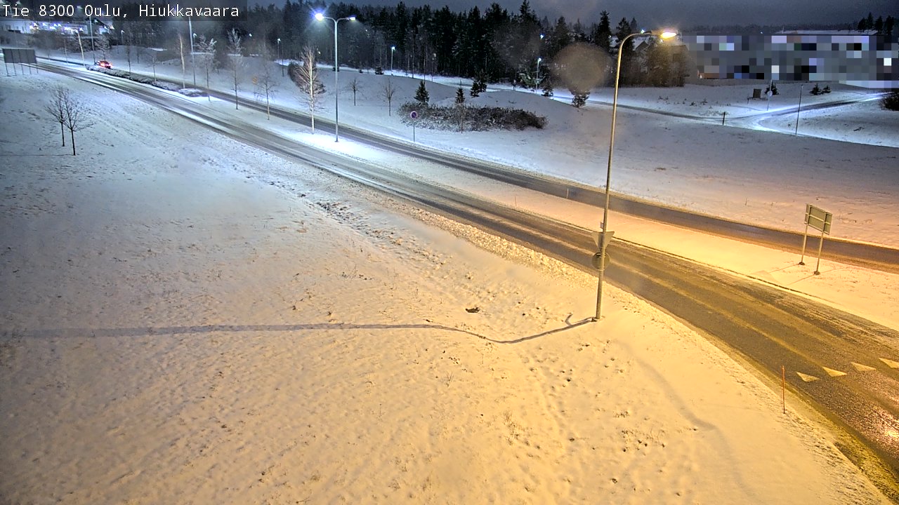 Weather Camera Image väg 8300 Oulu Hiukkavaara, Oulu, Pohjois-Pohjanmaa
