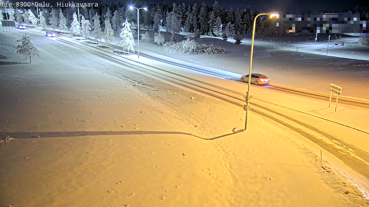 Weather Camera Image road 8300 Oulu Hiukkavaara, Oulu, Pohjois-Pohjanmaa