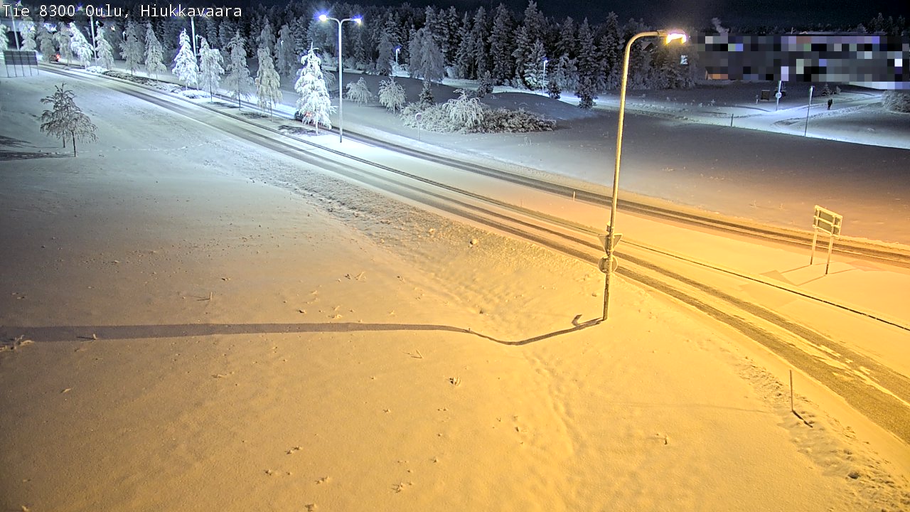 Weather Camera Image road 8300 Oulu Hiukkavaara, Oulu, Pohjois-Pohjanmaa