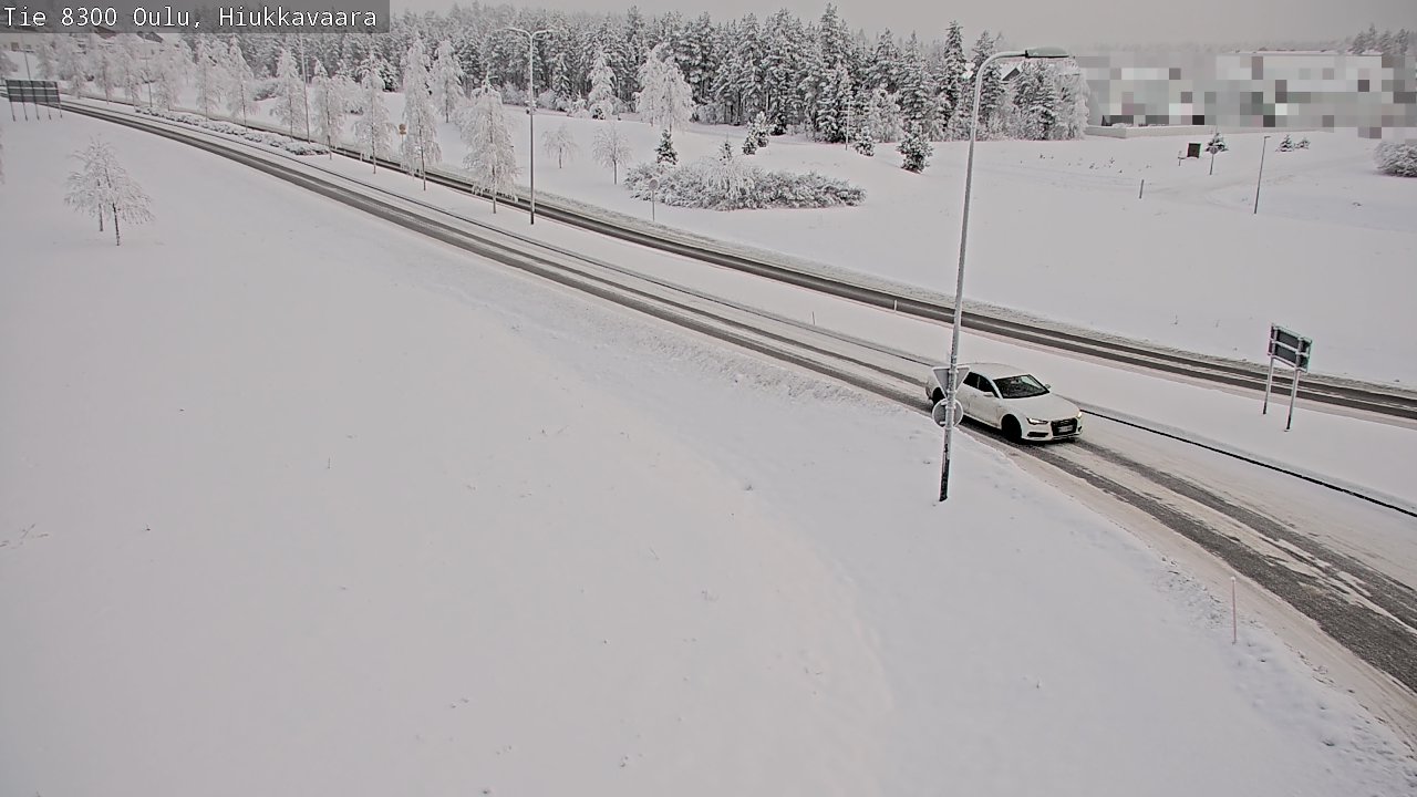 Weather Camera Image road 8300 Oulu Hiukkavaara, Oulu, Pohjois-Pohjanmaa