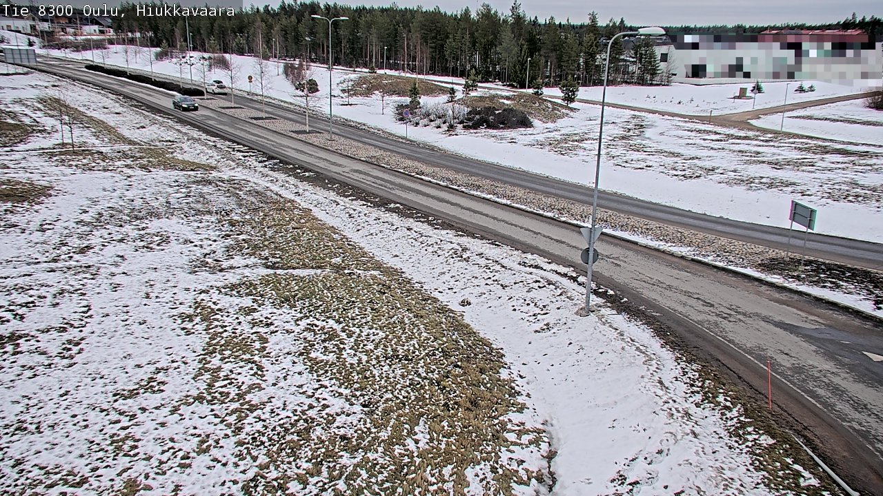 Weather Camera Image väg 8300 Oulu Hiukkavaara, Oulu, Pohjois-Pohjanmaa