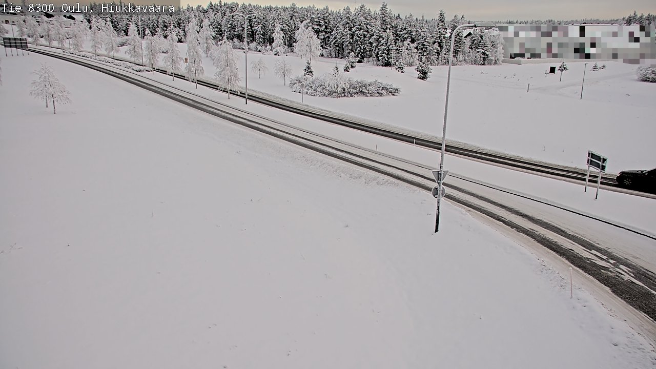 Weather Camera Image road 8300 Oulu Hiukkavaara, Oulu, Pohjois-Pohjanmaa