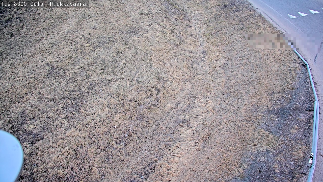 Weather Camera Image väg 8300 Oulu Hiukkavaara, Oulu, Pohjois-Pohjanmaa