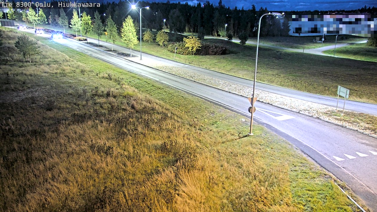 Weather Camera Image väg 8300 Oulu Hiukkavaara, Oulu, Pohjois-Pohjanmaa