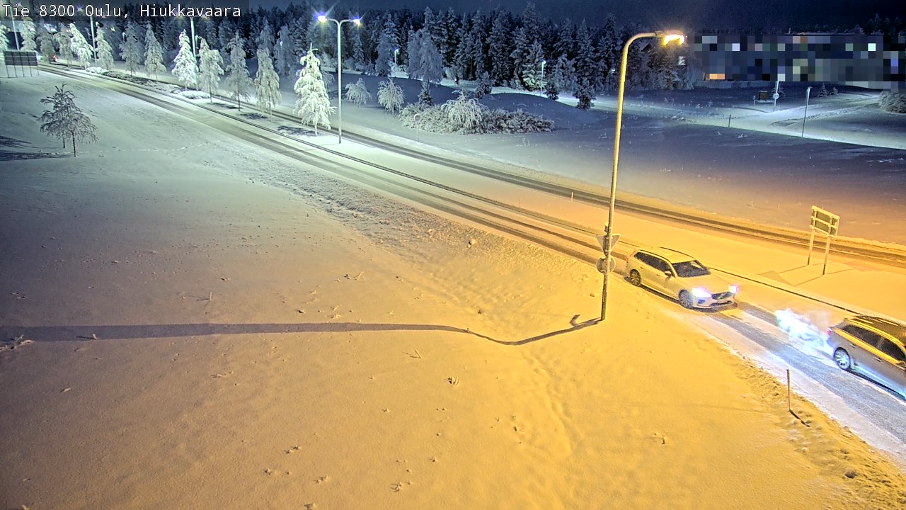 Weather Camera Image road 8300 Oulu Hiukkavaara, Oulu, Pohjois-Pohjanmaa
