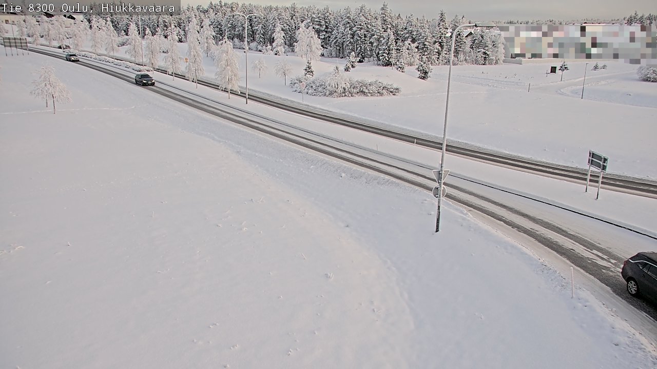 Weather Camera Image road 8300 Oulu Hiukkavaara, Oulu, Pohjois-Pohjanmaa