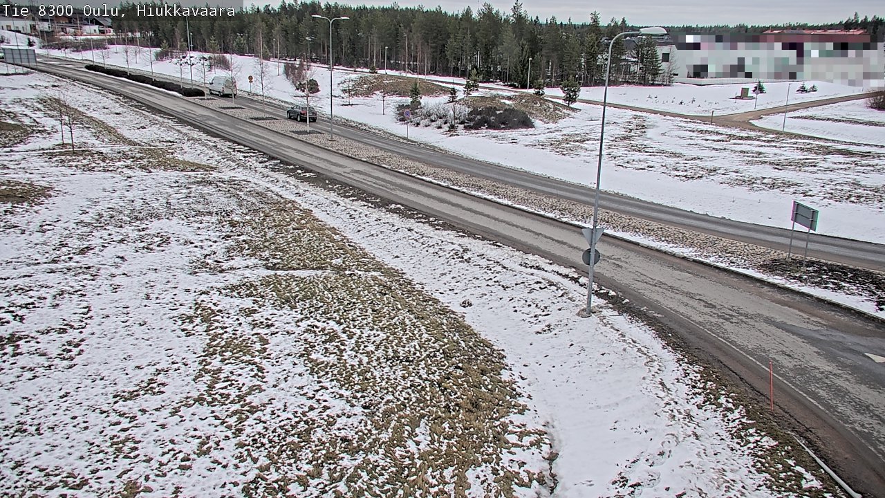 Weather Camera Image väg 8300 Oulu Hiukkavaara, Oulu, Pohjois-Pohjanmaa