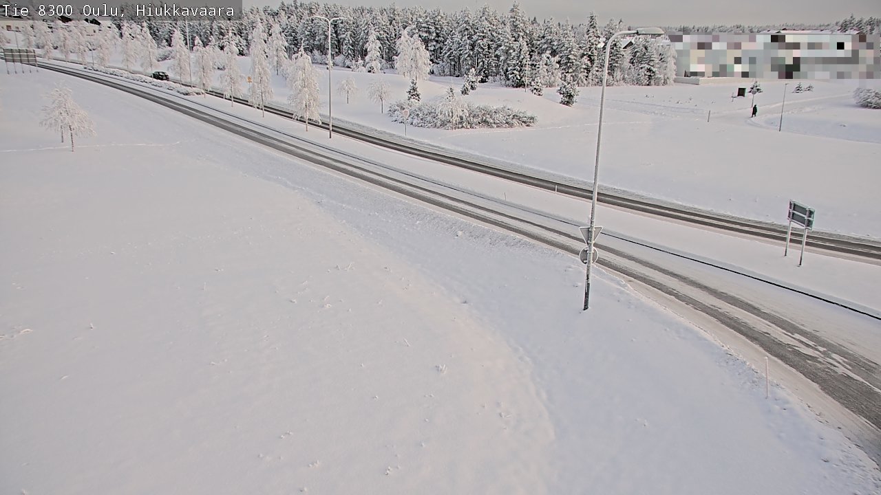 Weather Camera Image road 8300 Oulu Hiukkavaara, Oulu, Pohjois-Pohjanmaa