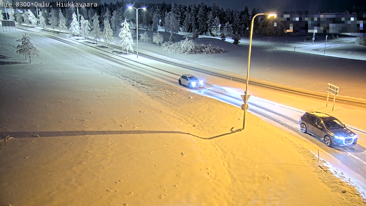 Weather Camera Image road 8300 Oulu Hiukkavaara, Oulu, Pohjois-Pohjanmaa