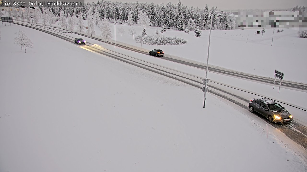 Weather Camera Image road 8300 Oulu Hiukkavaara, Oulu, Pohjois-Pohjanmaa