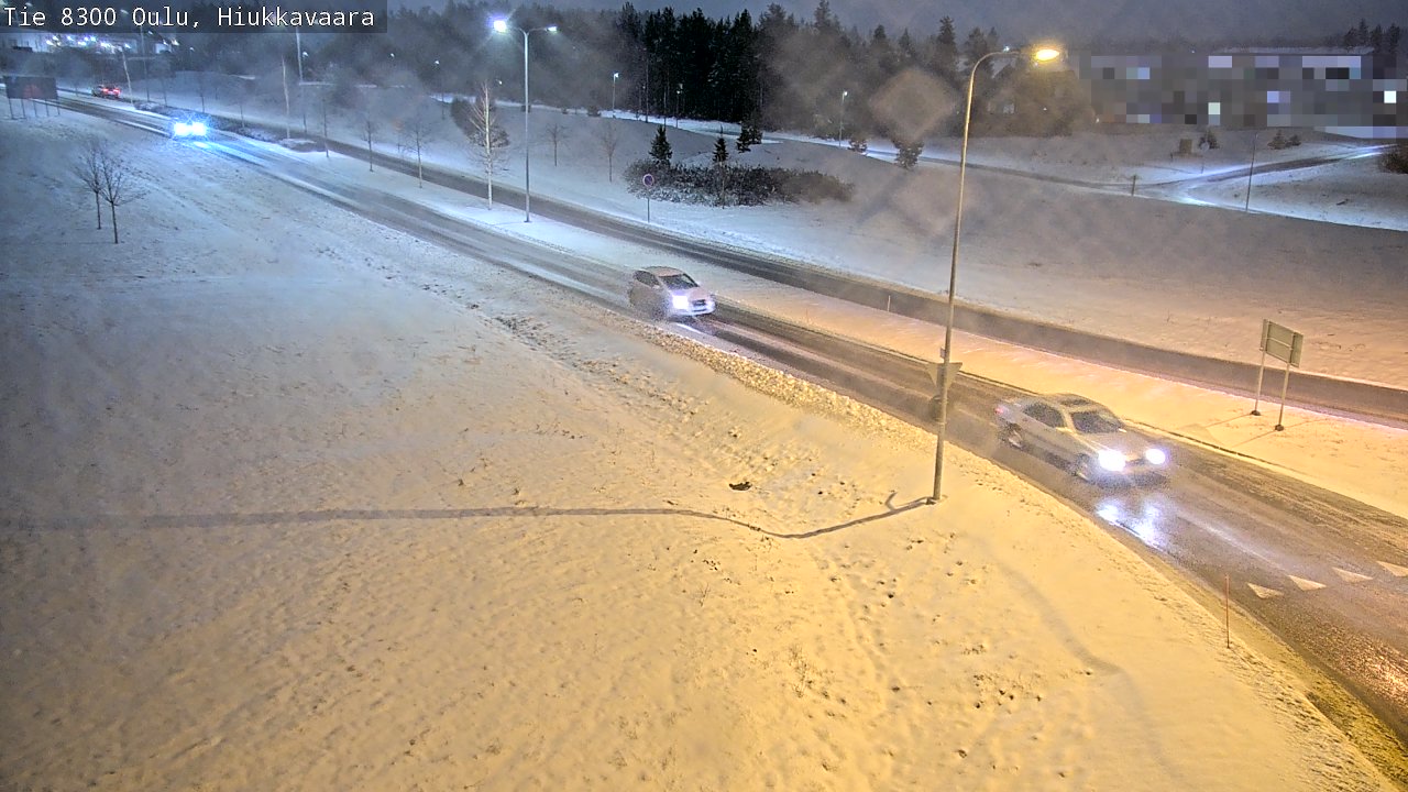 Weather Camera Image väg 8300 Oulu Hiukkavaara, Oulu, Pohjois-Pohjanmaa