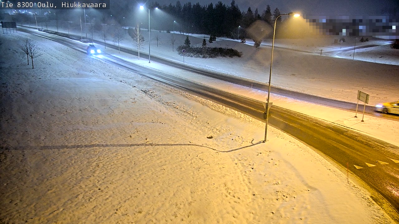Weather Camera Image väg 8300 Oulu Hiukkavaara, Oulu, Pohjois-Pohjanmaa