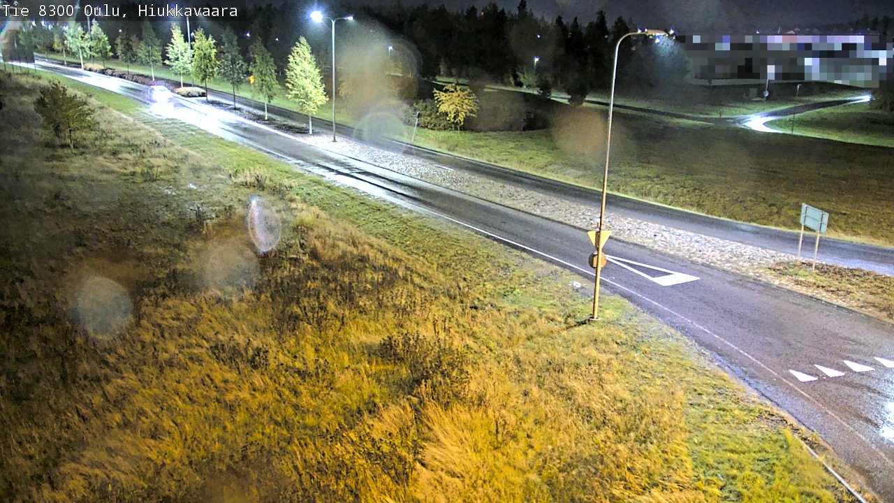 Weather Camera Image väg 8300 Oulu Hiukkavaara, Oulu, Pohjois-Pohjanmaa