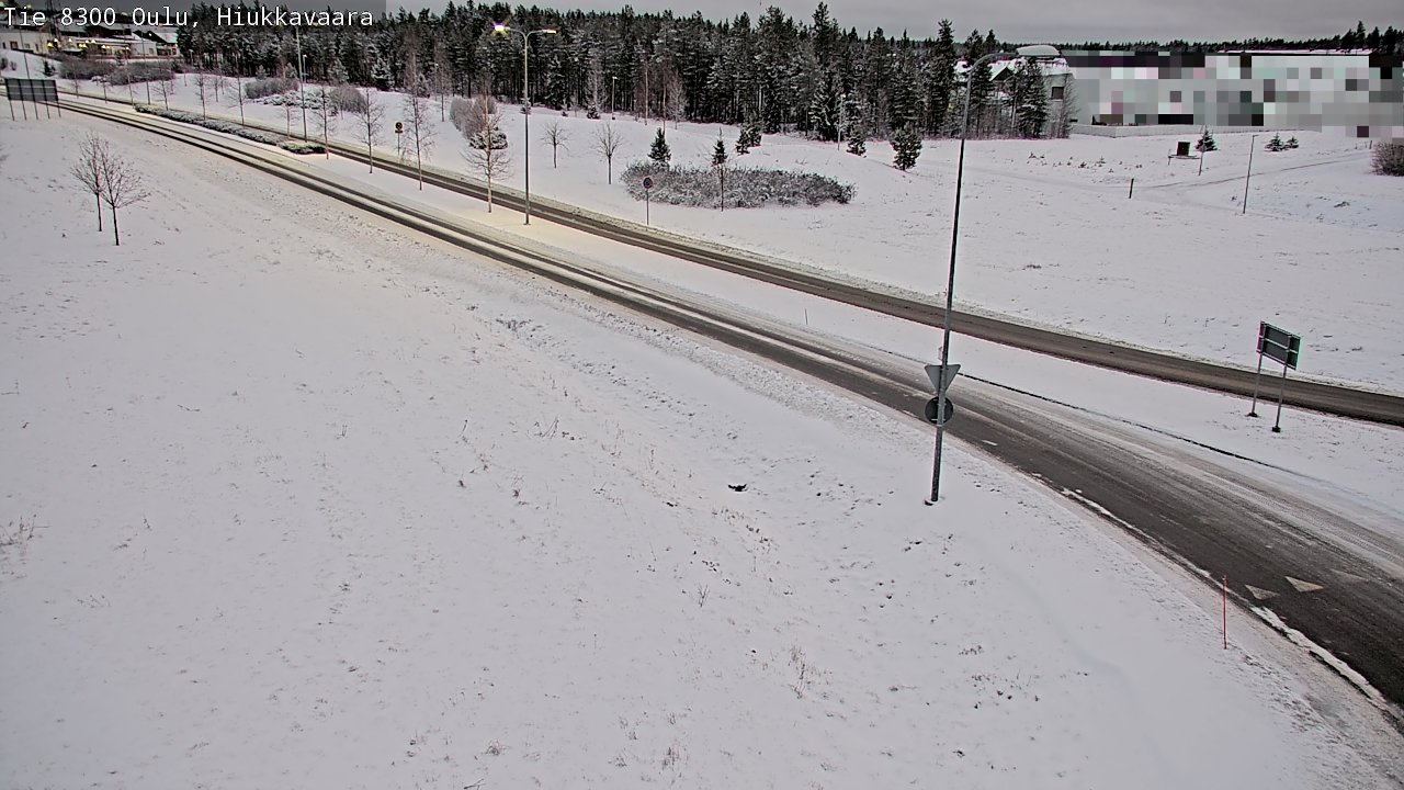 Weather Camera Image väg 8300 Oulu Hiukkavaara, Oulu, Pohjois-Pohjanmaa