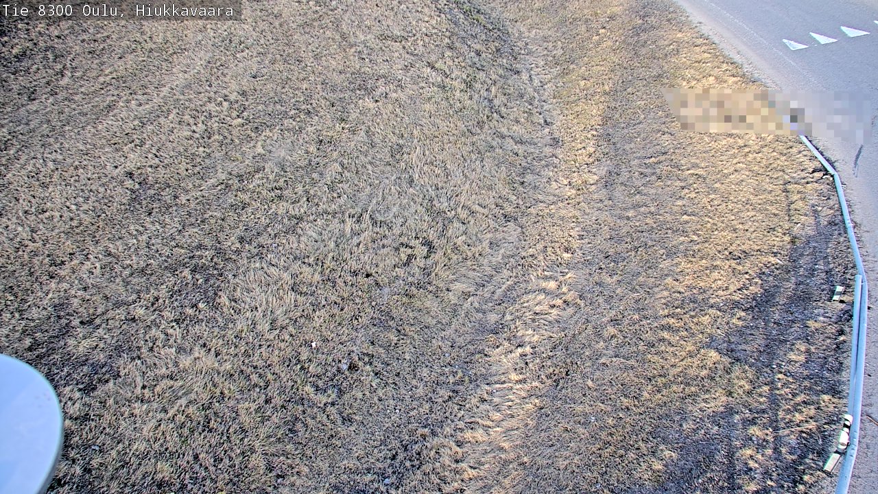 Weather Camera Image väg 8300 Oulu Hiukkavaara, Oulu, Pohjois-Pohjanmaa