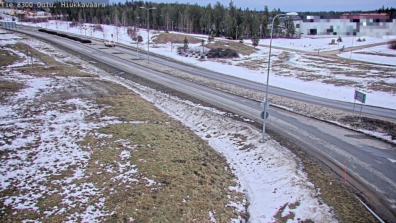Weather Camera Image väg 8300 Oulu Hiukkavaara, Oulu, Pohjois-Pohjanmaa