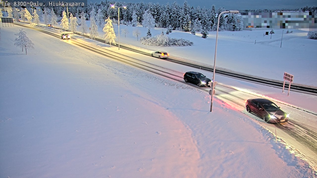 Kelikamerat Kuva tie 8300 Oulu Hiukkavaara, Oulu, Pohjois-Pohjanmaa