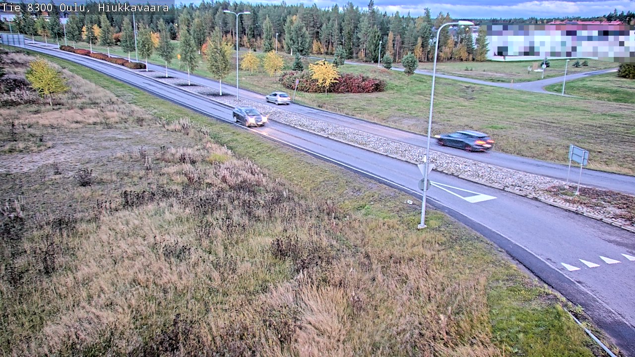Weather Camera Image väg 8300 Oulu Hiukkavaara, Oulu, Pohjois-Pohjanmaa