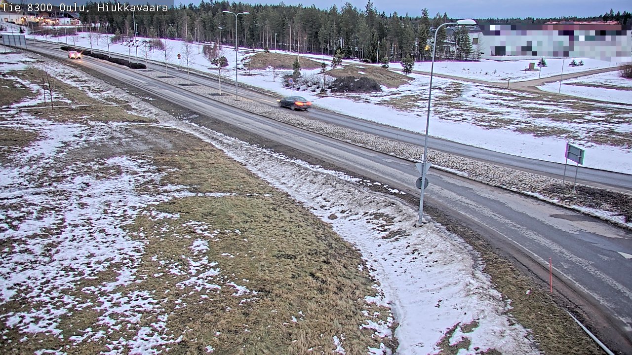 Weather Camera Image väg 8300 Oulu Hiukkavaara, Oulu, Pohjois-Pohjanmaa