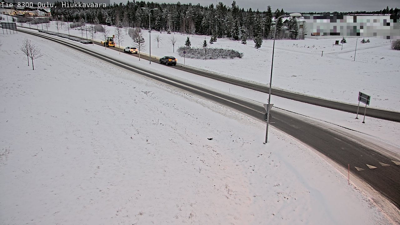 Weather Camera Image väg 8300 Oulu Hiukkavaara, Oulu, Pohjois-Pohjanmaa