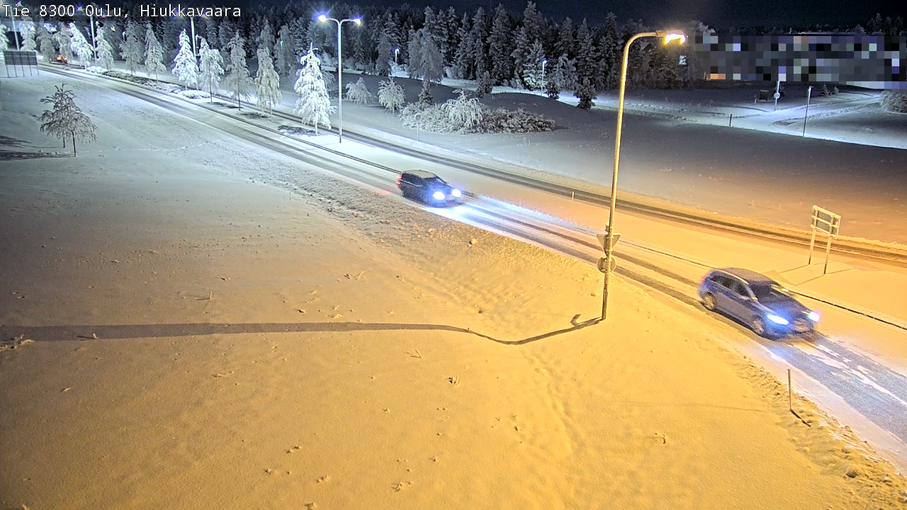 Weather Camera Image road 8300 Oulu Hiukkavaara, Oulu, Pohjois-Pohjanmaa