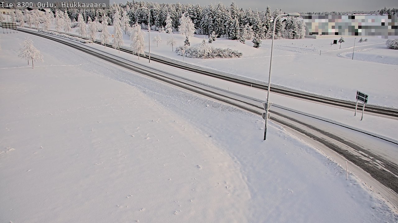 Weather Camera Image road 8300 Oulu Hiukkavaara, Oulu, Pohjois-Pohjanmaa