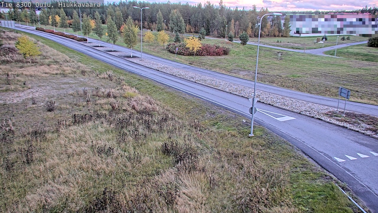 Weather Camera Image väg 8300 Oulu Hiukkavaara, Oulu, Pohjois-Pohjanmaa