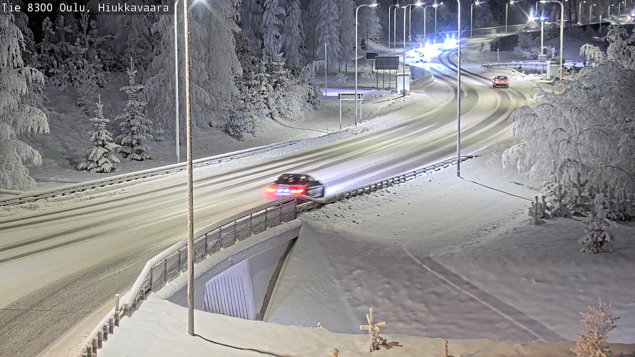 Weather Camera Image road 8300 Oulu Hiukkavaara, Oulu, Pohjois-Pohjanmaa